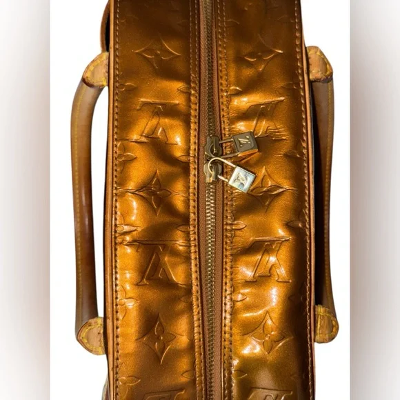 Louis Vuitton Tompkins Square Monogram Vernis Satchel Bag and Wallet Authentic - Picture 11 of 16